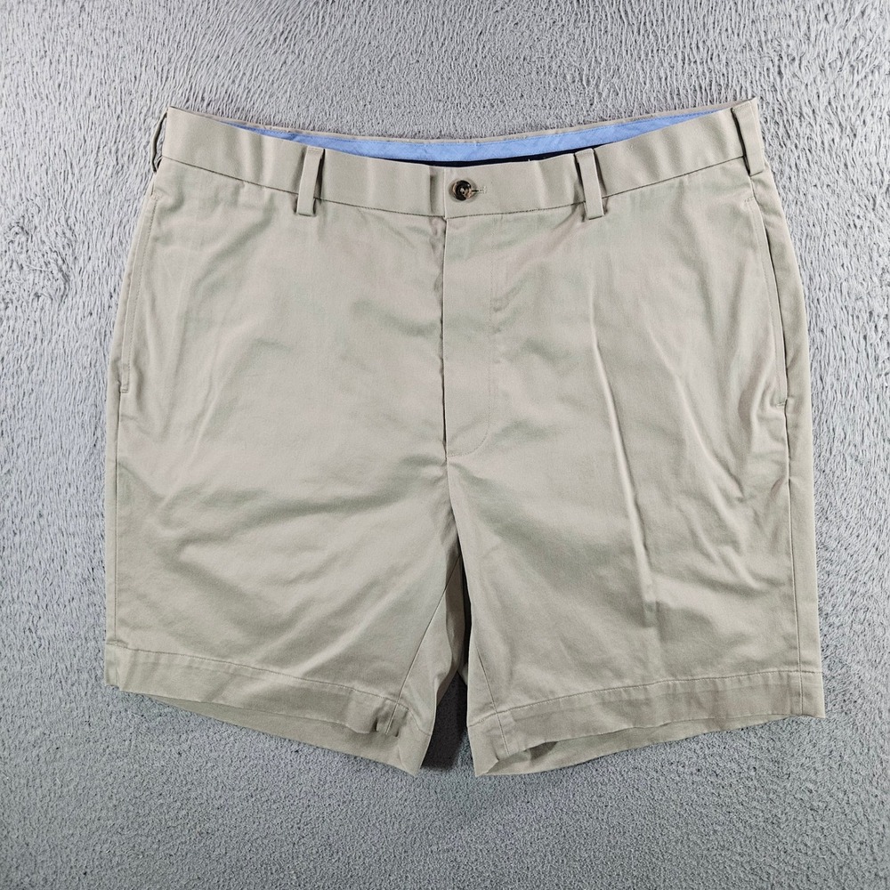 Brooks Brothers Mens 38 Advantage Chino Shorts Khaki Tan Light Weight Stretch 9"